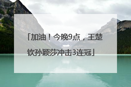 加油！今晚9点，王楚钦孙颖莎冲击3连冠