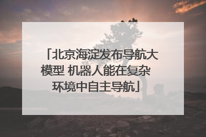 北京海淀发布导航大模型 机器人能在复杂环境中自主导航