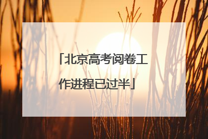 北京高考阅卷工作进程已过半