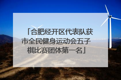 合肥经开区代表队获市全民健身运动会五子棋比赛团体第一名