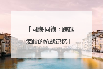同胞·同袍：跨越海峡的抗战记忆
