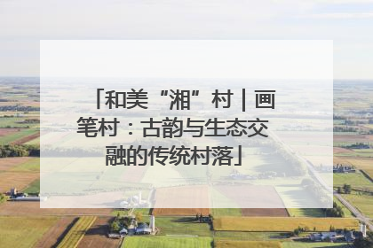 和美“湘”村｜画笔村：古韵与生态交融的传统村落