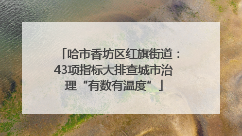 哈市香坊区红旗街道：43项指标大排查城市治理“有数有温度”