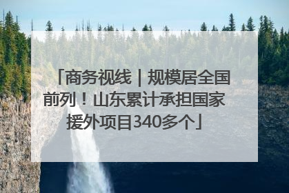 商务视线｜规模居全国前列！山东累计承担国家援外项目340多个