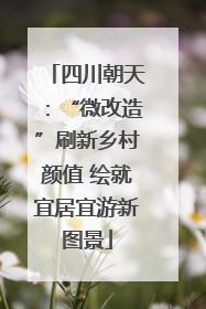 四川朝天：“微改造”刷新乡村颜值 绘就宜居宜游新图景