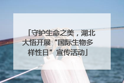 守护生命之美，湖北大悟开展“国际生物多样性日”宣传活动