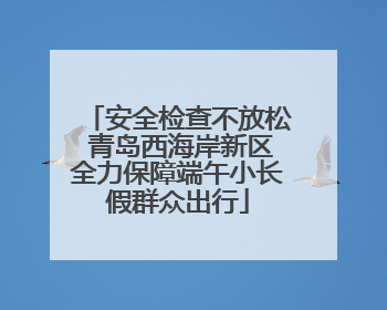 安全检查不放松 青岛西海岸新区全力保障端午小长假群众出行