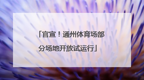 官宣！通州体育场部分场地开放试运行