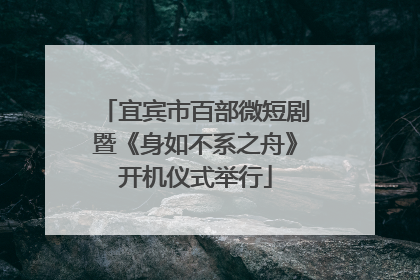 宜宾市百部微短剧暨《身如不系之舟》开机仪式举行