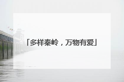 多样秦岭，万物有爱