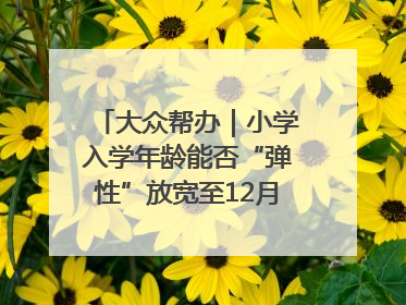 大众帮办｜小学入学年龄能否“弹性”放宽至12月31日？有地方已在探索