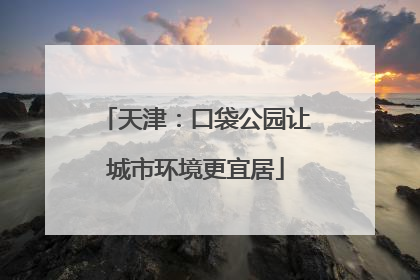 天津：口袋公园让城市环境更宜居