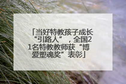 当好特教孩子成长“引路人”，全国21名特教教师获“博爱塑魂奖”表彰
