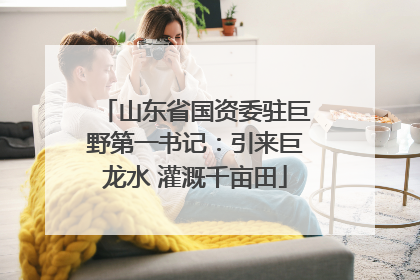 山东省国资委驻巨野第一书记：引来巨龙水 灌溉千亩田