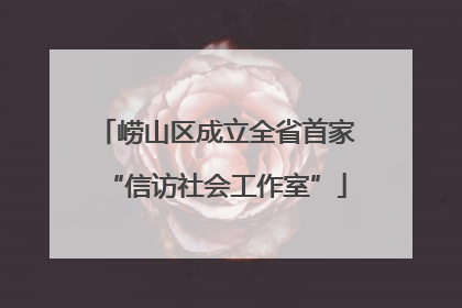 崂山区成立全省首家“信访社会工作室”