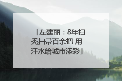 左建丽：8年扫秃扫帚百余把 用汗水给城市添彩