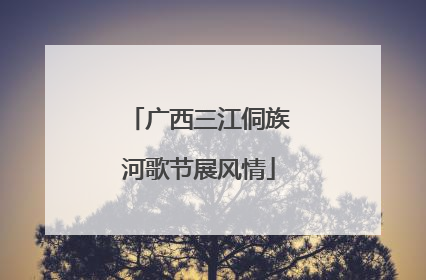广西三江侗族河歌节展风情