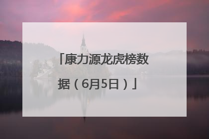 康力源龙虎榜数据（6月5日）