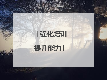 强化培训 提升能力