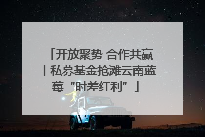开放聚势 合作共赢丨私募基金抢滩云南蓝莓“时差红利”