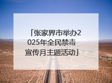 张家界市举办2025年全民禁毒宣传月主题活动