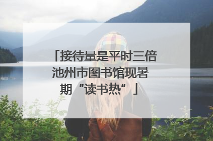 接待量是平时三倍 池州市图书馆现暑期“读书热”
