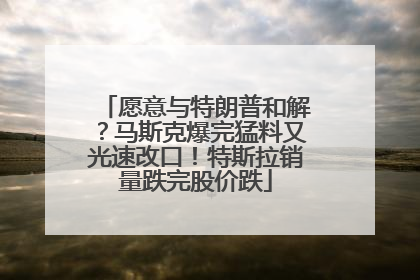 愿意与特朗普和解？马斯克爆完猛料又光速改口！特斯拉销量跌完股价跌