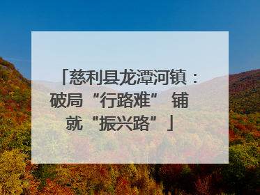 慈利县龙潭河镇：破局“行路难” 铺就“振兴路”