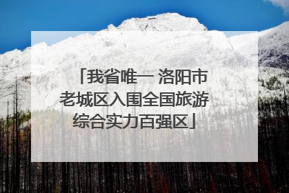 我省唯一 洛阳市老城区入围全国旅游综合实力百强区