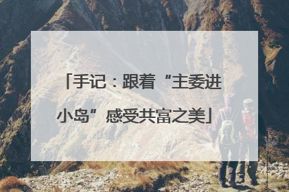 手记：跟着“主委进小岛”感受共富之美