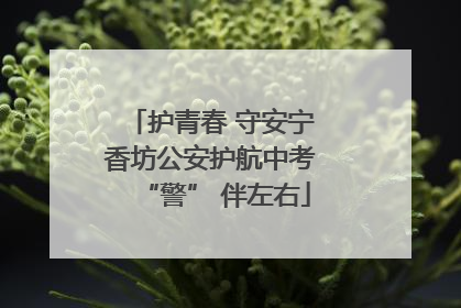 护青春 守安宁 香坊公安护航中考 “警” 伴左右