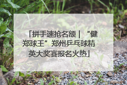 拼手速抢名额｜“健郑球王”郑州乒乓球精英大奖赛报名火热