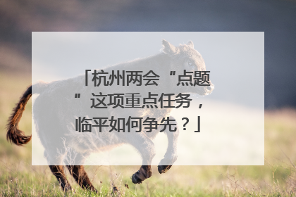 杭州两会“点题”这项重点任务，临平如何争先？