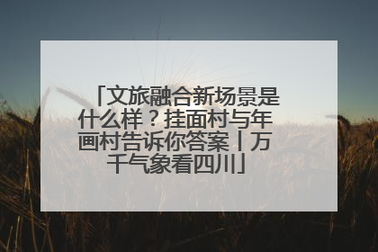 文旅融合新场景是什么样？挂面村与年画村告诉你答案丨万千气象看四川