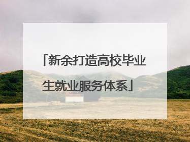 新余打造高校毕业生就业服务体系