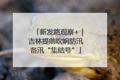 新发路观察+｜吉林提前吹响防汛备汛“集结号”