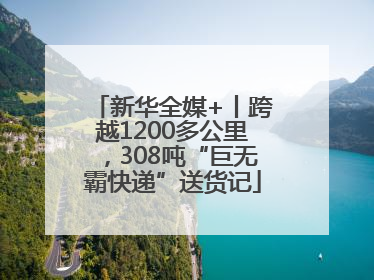 新华全媒+丨跨越1200多公里，308吨“巨无霸快递”送货记