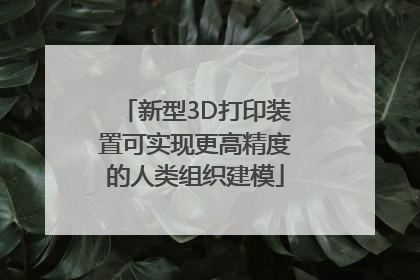 新型3D打印装置可实现更高精度的人类组织建模