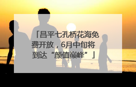 昌平七孔桥花海免费开放，6月中旬将到达“颜值巅峰”