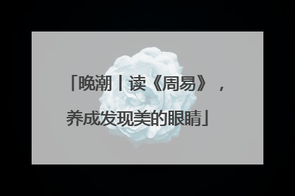 晚潮丨读《周易》，养成发现美的眼睛