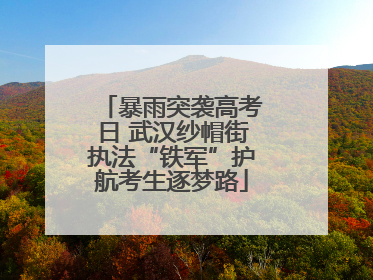 暴雨突袭高考日 武汉纱帽街执法“铁军”护航考生逐梦路