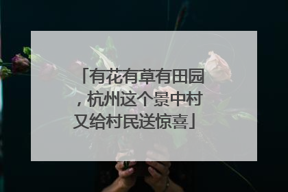 有花有草有田园，杭州这个景中村又给村民送惊喜
