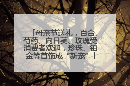 母亲节送礼，百合、芍药、向日葵、玫瑰受消费者欢迎，珍珠、铂金等首饰成“新宠”