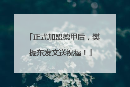 正式加盟德甲后，樊振东发文送祝福！