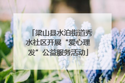 梁山县水泊街道秀水社区开展“爱心理发”公益服务活动