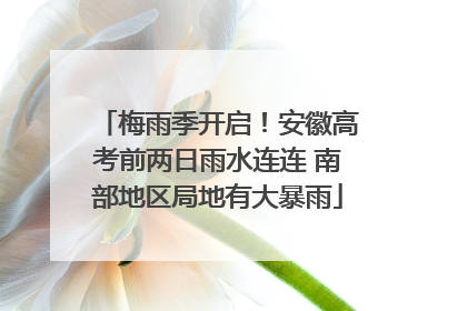 梅雨季开启！安徽高考前两日雨水连连 南部地区局地有大暴雨