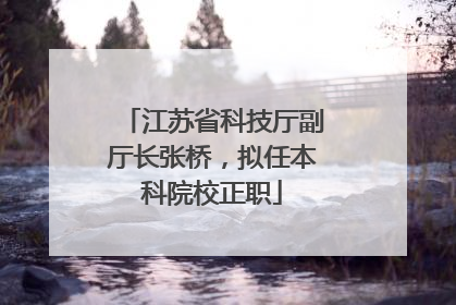 江苏省科技厅副厅长张桥，拟任本科院校正职
