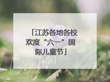 江苏各地各校欢度“六一”国际儿童节
