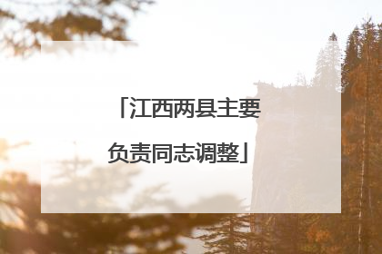江西两县主要负责同志调整