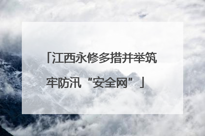 江西永修多措并举筑牢防汛“安全网”